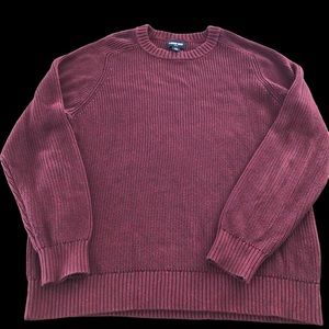 Lands' End Men's Crewneck Sweater - Burgundy